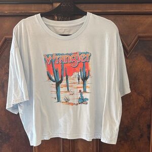 Wrangler Desert Scene T-Shirt in Light Blue